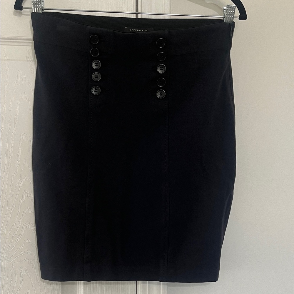 Ann Taylor Elegant Navy Nautical Pencil Skirt